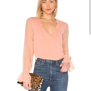 About Us Pink Wrap Blouse